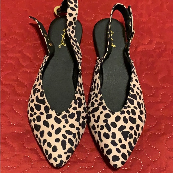 Forever 21 Shoes - Leopard tie flats